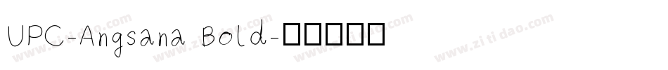 UPC-Angsana Bold字体转换
